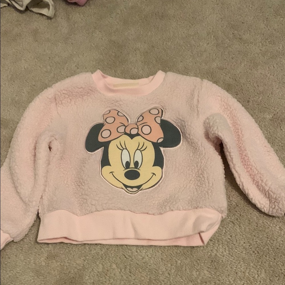 Disney Minnie Mouse Pink Fleece Kids Sweatshirt